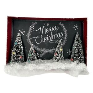 Vintage Merry Christmas 3D Shadow Box Sign